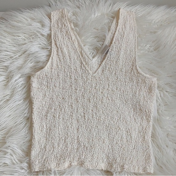 Tank Top Textured  Large by A New Day Cream NWT - Picture 2 of 4